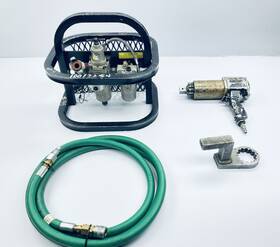 Rad Hytorc Parker Enerpac Greenlee Huskie 25gx Pneumatic Single Speed Torque Wrench 1 Inch -drive / Reaction Arm Air Regu