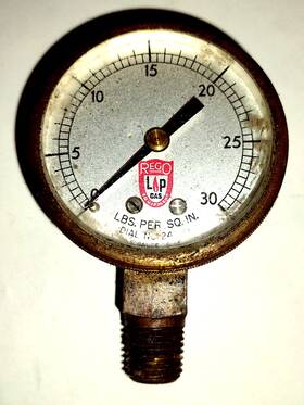 2411 Rego Products Pressure Gauge 30 Brass Not Tested Parts
