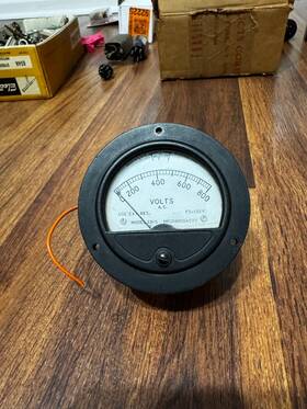 Mr34w800 Simpson 26 Dcv V 2 Inch Face 0-800 Dc Volt Meter Used