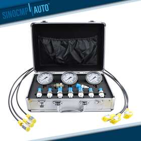 Cp-k0604 Sinocmp Hydraulic Pressure Test Kit 600bar Diagnostic 3 Gauge 9 Couplings For Komatsu