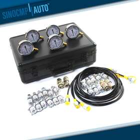 Cp-p0027 Sinocmp Hydraulic Pressure Gauge Test Kit With 5 Gauges 24 Couplings For Cat/case/john
