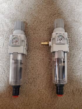 Aw30-n02de-z-b Smc Lot 2x Pressure Regulator 150 Psi Mpa Gauge Bowl Used H Ar