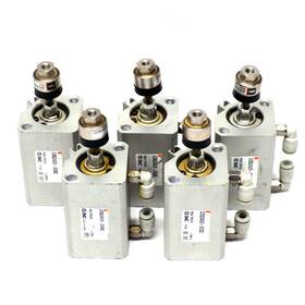 Cdq2a20-30dc Smc Lot Of 5 Pneumatic Air Cylinder With Ja15-5-080 Floating Joint