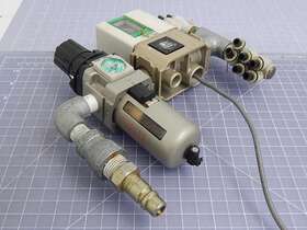 P4000-10-t Smc Ckd Aw30-03be Pneumatic Filter Regulator With Pressure Switch T1010