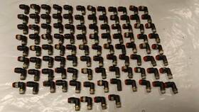 Kql07-34s Smc Qty 100 One Touch Elbow Push / Pull Air Fitting 1/4 Inch Od X 1/8 Npt