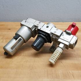Nvhs5500-n10-x116 Smc Naf5000-n10 Nar5000-n10 Pneumatic Assembly - Used