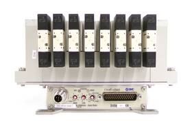 Vv5q21-08-x914 Smc Pneumatics 8-port Pneumatic Manifold With Ex160-sdn2 Amat Working Surplus
