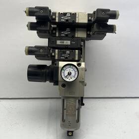 Vfs2410 Smc Vfs2110 Pneumatic Manifold Vfs2310 Solenoid Regulator Gage