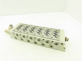 Vv712 Smc Pneumatic Air Solenoid Manifold 6 Station Block Pb12 Type