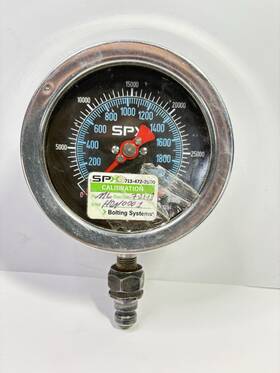2002278 Spx Power Team Bolting Systems Calibratable Hydraulic 4 Inch Pressure Gauge 30 000 Psi