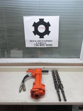 Hd45110 Stanley Heavy Duty Hydraulic Hammer Drill With 2 Inch Carbide Tipped Bits Used