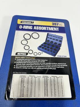 67580 Store House O Ring Assortment Metric 397 Piece Kit Hydraulic Fluid Air Water Petroleum