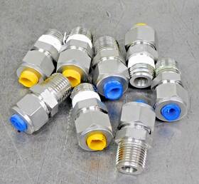 Ss-10m0-1-8bt Swagelok Ss Tube Fitting Male 10mm X 1/2 Inch Npt Lot Of 8
