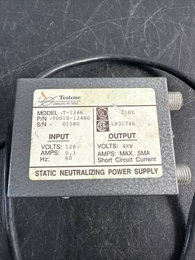 90010-12460 Testone Model T-1246 Static Neutralizing Power Supply - 120 Volt Untested
