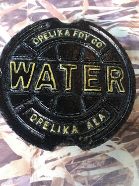 367-5044 Trumbull Opelika Ala. Fdy Cast Iron Water Valve Box Lid Cover 7-1/4 Inch