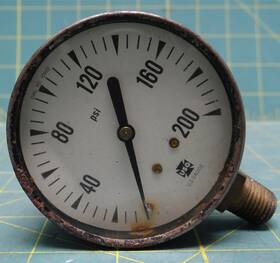 10902-1 U.s. Gauge 10902 Vintage Instruments Usg 200 Psi Dial No.