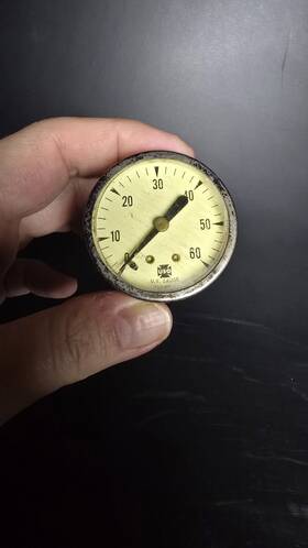13082-1 U S Gauge Vacuum Pressure Steampunk Untested For Parts