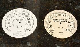 15633 U.s Gauge Vintage Us No.15633 Water Psi And Marsh Instrument Company 858a Faces Only