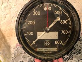 Ad-8784 Us Gauge Co. Ny U.s. N.y. Pressure 5 Inch Black Dial 800 Psi 1/4 Ad 8784 W