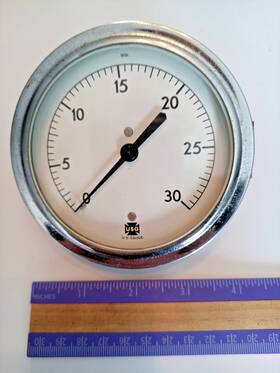 9191 Usg Vintage Gauge Us 0-30 Large 4 Inch