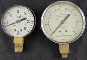 32198 Usg & Proto Lot Of 2 Gauge No Glass And Roto Compression Tester 0-300