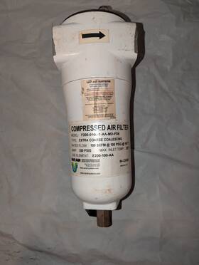 F200-100 Van Air Systems 84-23352 Compressed Filter 100 Cfm 1 Inch Connections 250 Psig Max Pressure