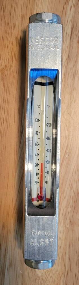 Alg5t Vescor Oil Level Gauge With Thermometer 5 Inch 0-220 F