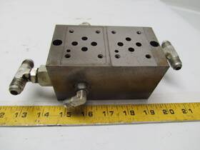 Dgms-3-2e-10-s Vickers 2 Station Hydraulic Subplate Port Size Sae 3/4-16 Unf-2b
