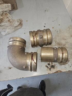 28605 Viega 3 Inch Brass Fittings Elbow Coupling And Bushing Pro Press New
