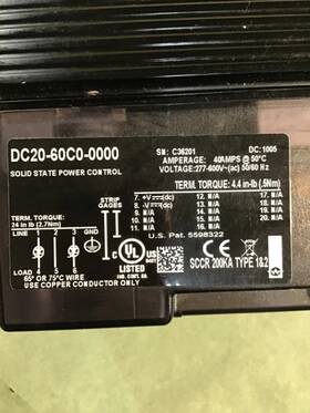 Watlow Dc20-60c0-0000 Din-a-mite Solid State Power Controller