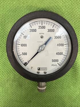 Gr2-31-35 Weksler Grs-31 Gauge 0-5000 Psi Royal St.st. Tube-steel Socket