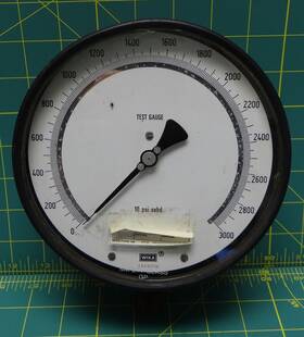 1919370 Wika Test Gauge 6 Inch 0-3000 Psi Bottom 1/2 Npt