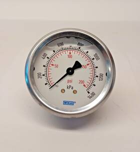 213.53-c-lg414p-nb-azzz Wika Used Pressure Gauge 2.5 Liquid Filled 0-1400kpa/200