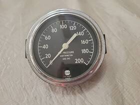 Gag-343 Worthington Holyoke Air Pressure Gauge 200 Psi Us Guage