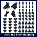 60 Pcs Push To Connect Fittings Air Line Pneumatic Kit Quick Release 1/4" Od,new. Fixed Price $20.66.