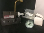 New Numatics 081RS100O Pressure Regulator W/ Base/ Gage, 081RS131C 214-103A. Fixed Price $129.00.