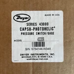 Dwyer Series 43000 Capsu-photohelic Pressure Switch/gage Model 43220B. Fixed Price $200.00.