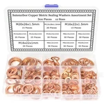 300 Pcs Copper Metric Sealing Washers Assortment Set, 12 Sizes, Flat Ring. Fixed Price $44.20.