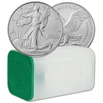 2026 American Silver Eagle Oz $1 Roll Twenty Bu Coins Mint Tube. Fixed Price $1579.43.