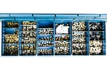 Bin Of Fastenal & Parker Air Fittings, Valued Over $4000.00. Fixed Price $1149.97.