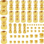 53 Pcs Dot Brass Compression Air Brake Nylon Tubing Fittings,straight Union. Fixed Price $57.07.
