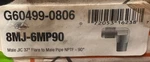Hydraulic Sae 37 Flare Steel 90 Elbow Coupling / Adapter Gates G60499-0806. Fixed Price $9.50.