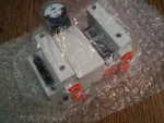 *new* ..... Smc ARM2000 Regulator 8-PORT Manifold 0.1MPA Solenoid Exhaust Valve. Fixed Price $133.03.