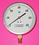Vintage Versa 0-600 Psi 5" Stainless Gauge, 1/4 Npt Bott Conn, Model NO.4301YPM4. Fixed Price $8.50.