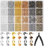 2220 Pieces Crimp Beads For Jewelry Making, Acejoz Knot Covers, Tubes And. Fixed Price $29.99.