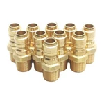 Lot Of 10 Dixon E3M3-B Hydraulic Brass Plug, 3/8IN Male Nptf Body, 2700PSI. Fixed Price $30.00.