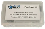 Aqua Mole (4) Pack 3/8" Npt Button Nose Sewer Jetter Nozzle 3000 Psi 9.0 Orifice. Fixed Price $187.99.