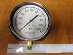 Miljoco P4509L11 Pressure Gauge, To 1000PSI, 4-1/2IN Dial, Connect Sz 1/4" Npt. Fixed Price $22.50.