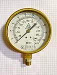 Grinnell Fire Sprinkler Water Gauge U.s. Co. 3.5" Brass And Glass. Fixed Price $52.00.