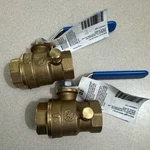 2-EVERBILT Full Port Ball Valve With Drain Lead Free Brass 3/4" 199-2-34-EB. Fixed Price $20.79.